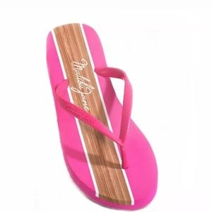 Malibu Jane Women's Hot Pink Flip Flop Sandals NEW